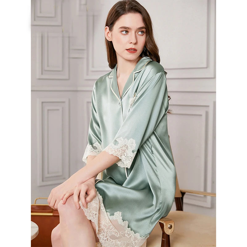 chemise de nuit femme longue soie