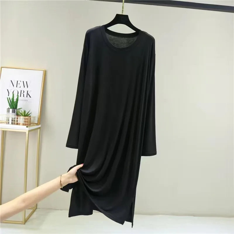 chemise de nuit longue coton femme