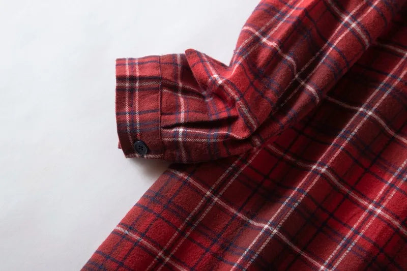 chemise de nuit a carreaux femme