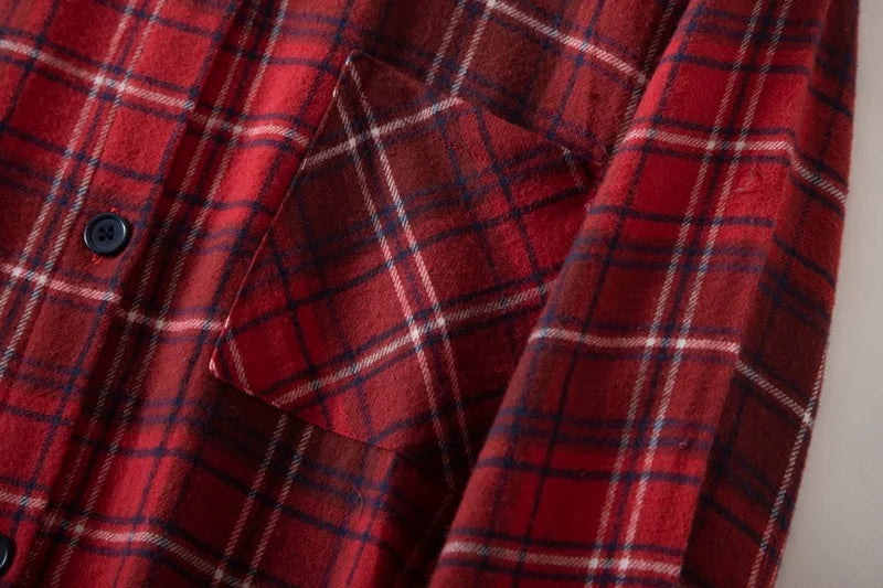 chemise de nuit a carreaux femme