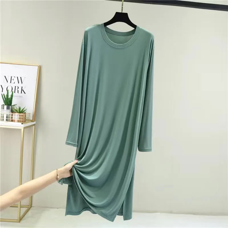 chemise de nuit longue coton femme