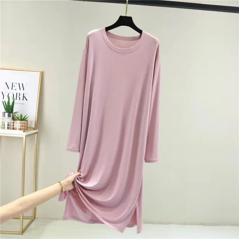 chemise de nuit longue coton femme