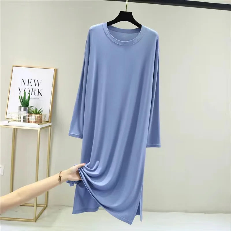 chemise de nuit longue coton femme
