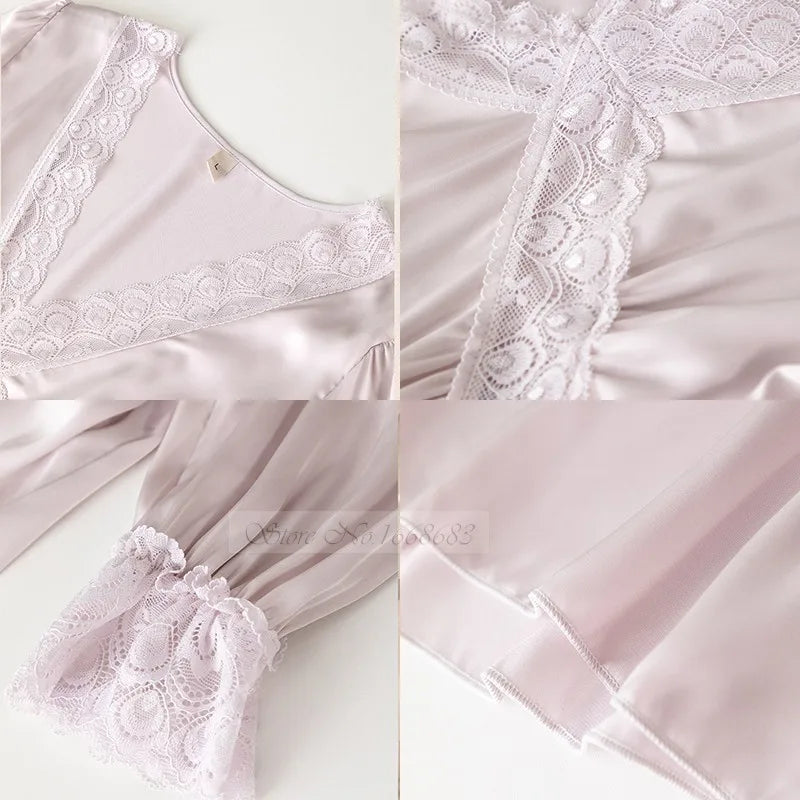 chemise de nuit longue satin femme
