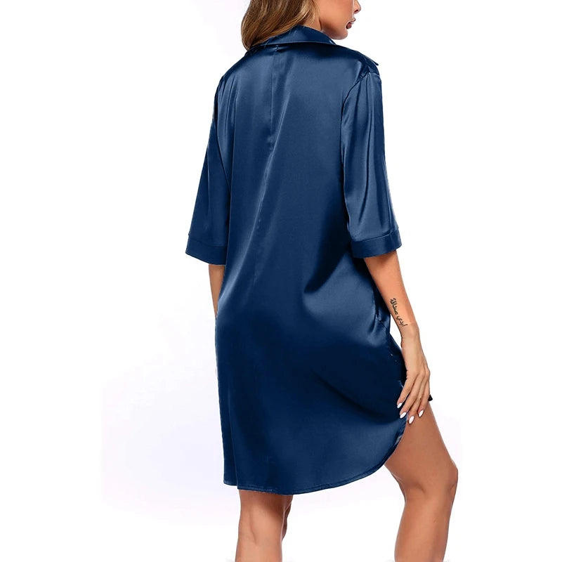 chemise de nuit boutonnée femme