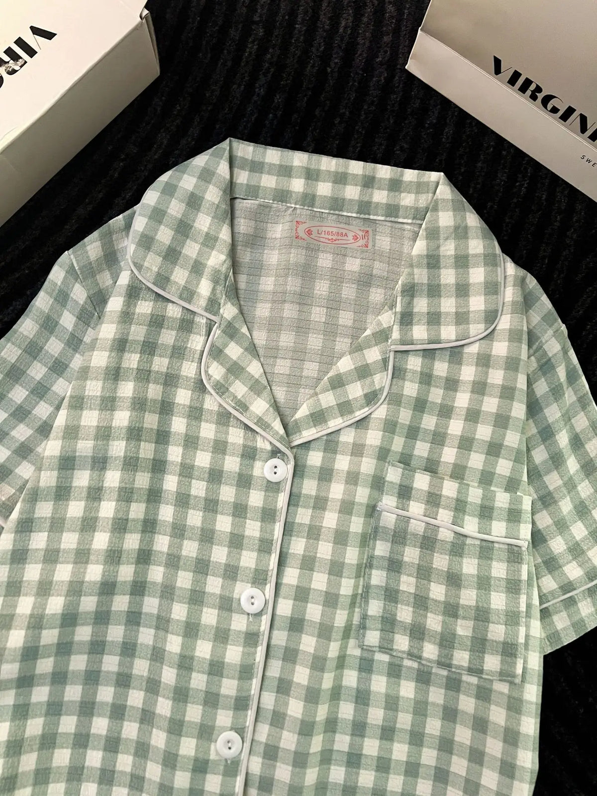 chemise de nuit femme a carreaux