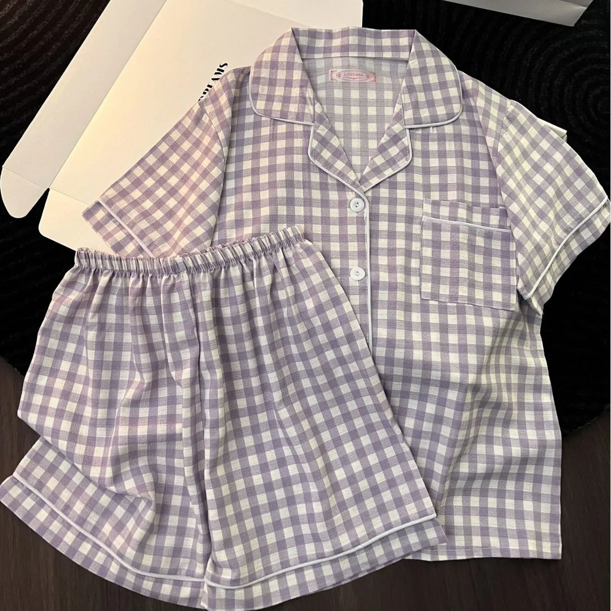 chemise de nuit femme a carreaux