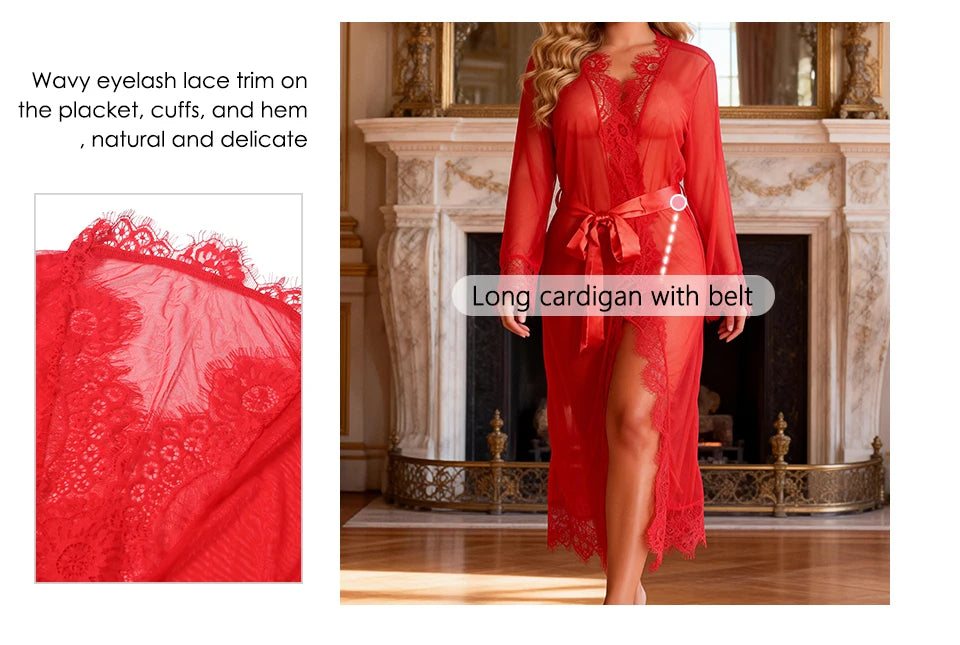 chemise de nuit longue transparente femme