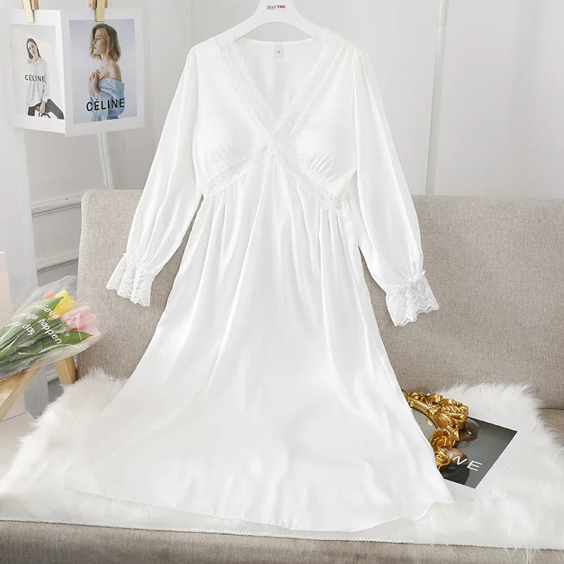 chemise de nuit longue satin femme