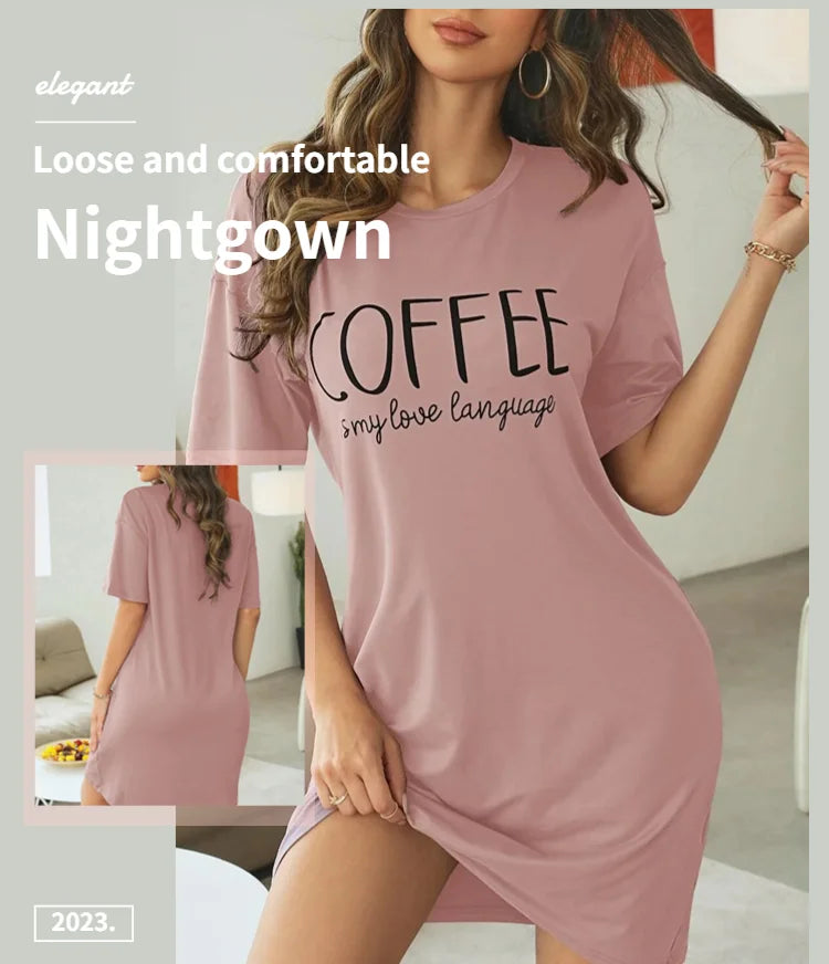 chemise de nuit femme manche courte