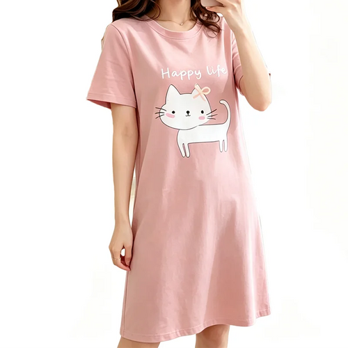 chemise de nuit chat femme