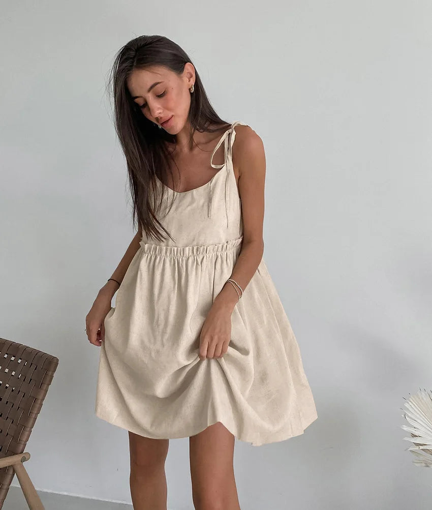 chemise de nuit en lin femme