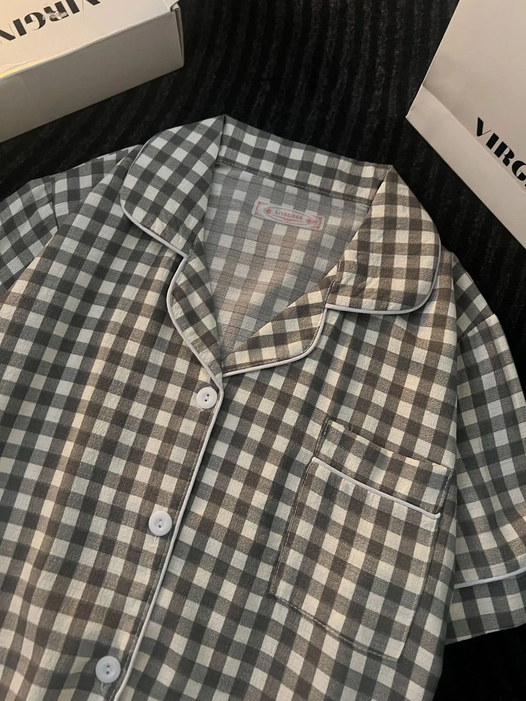 chemise de nuit femme a carreaux