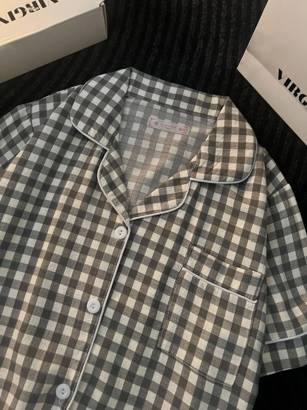 chemise de nuit femme a carreaux