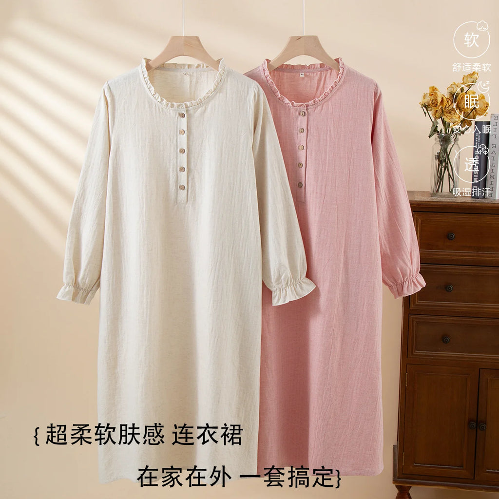 chemise de nuit lin femme