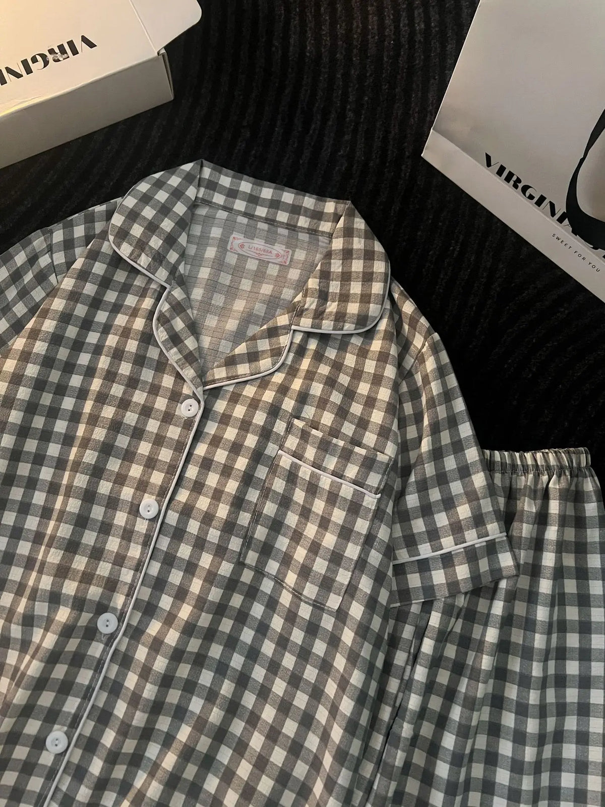 chemise de nuit femme a carreaux