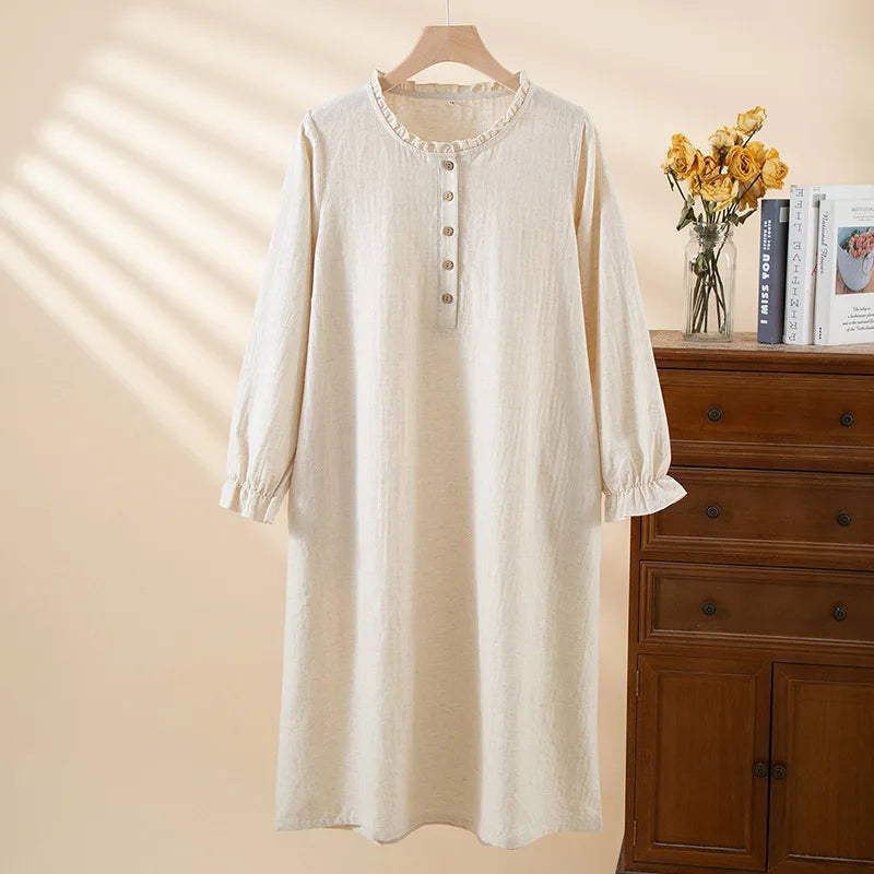 chemise de nuit lin femme