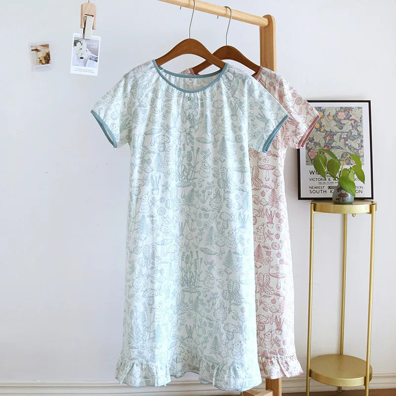 chemise de nuit femme voile de coton