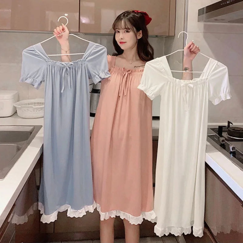 chemise de nuit femme coton blanc