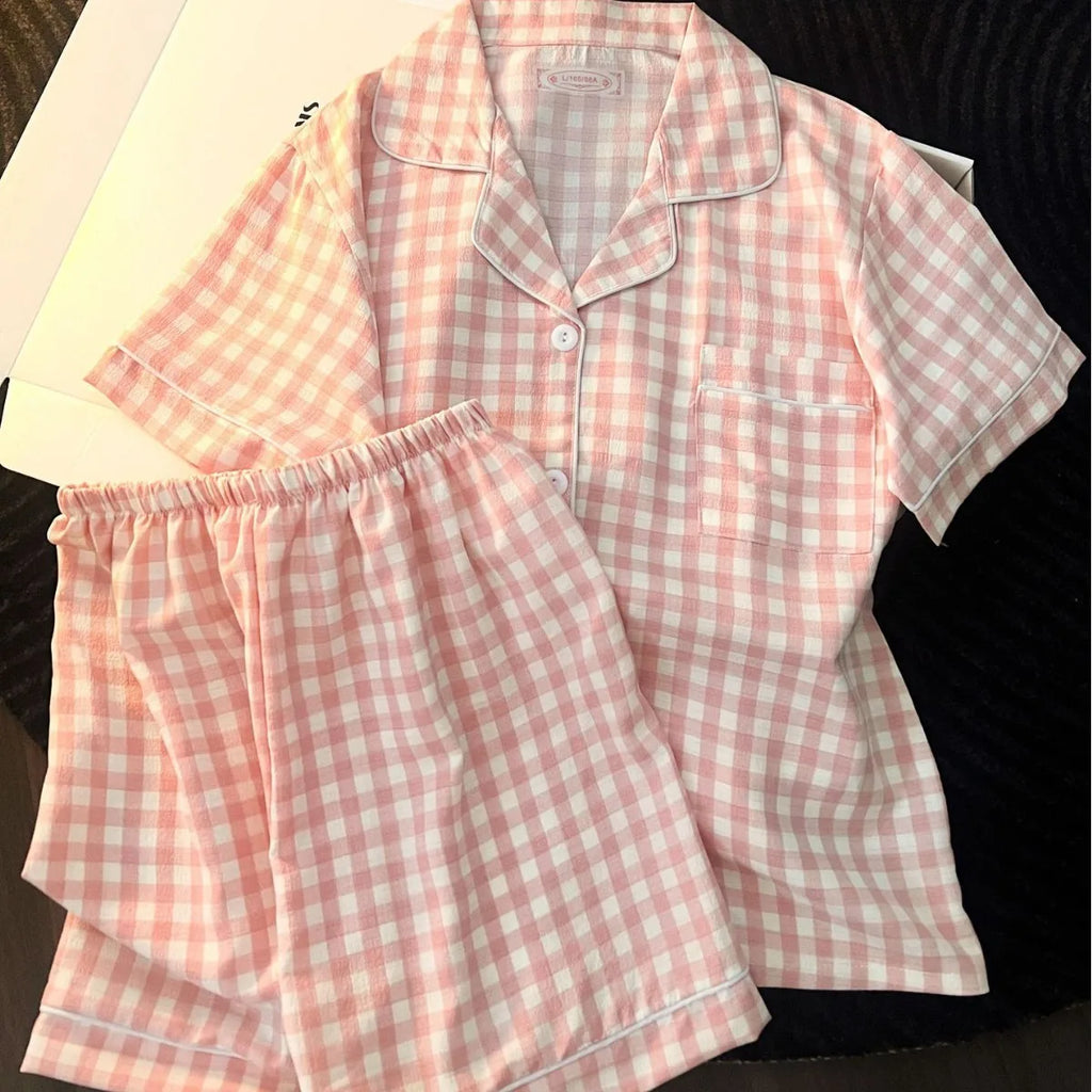 chemise de nuit femme a carreaux
