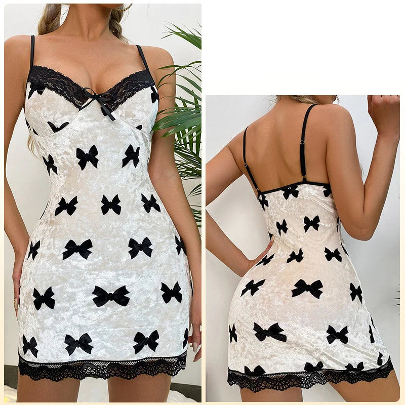 chemise de nuit velours femme