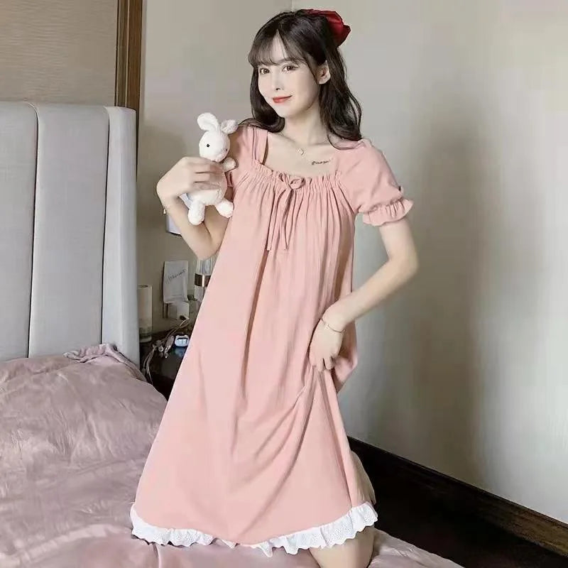 chemise de nuit femme coton blanc
