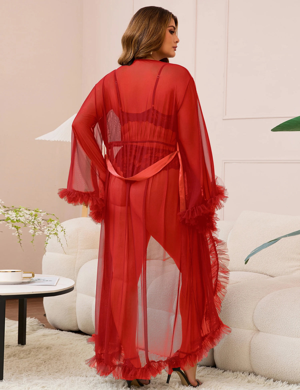 chemise de nuit ouvert devant femme