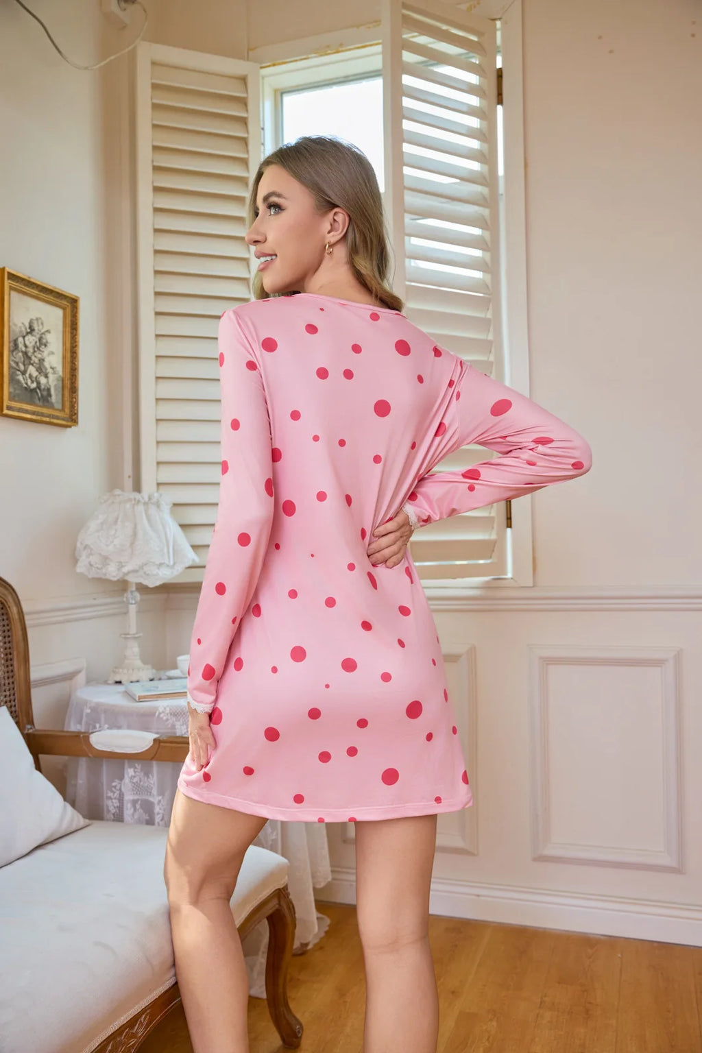chemise de nuit femme manche longue