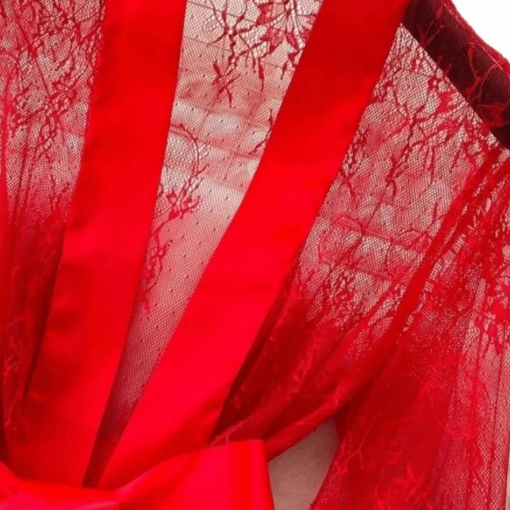 chemise de nuit rouge femme