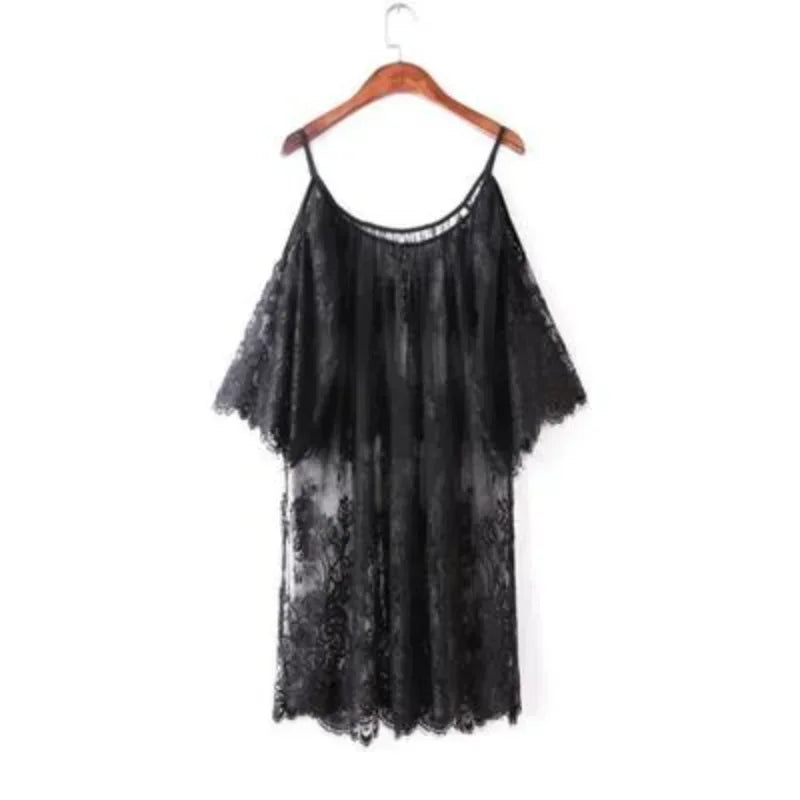 chemise de nuit femme dentelle noir