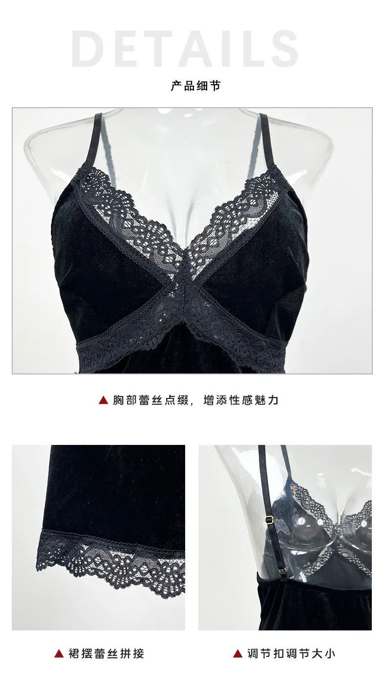 chemise de nuit femme velours