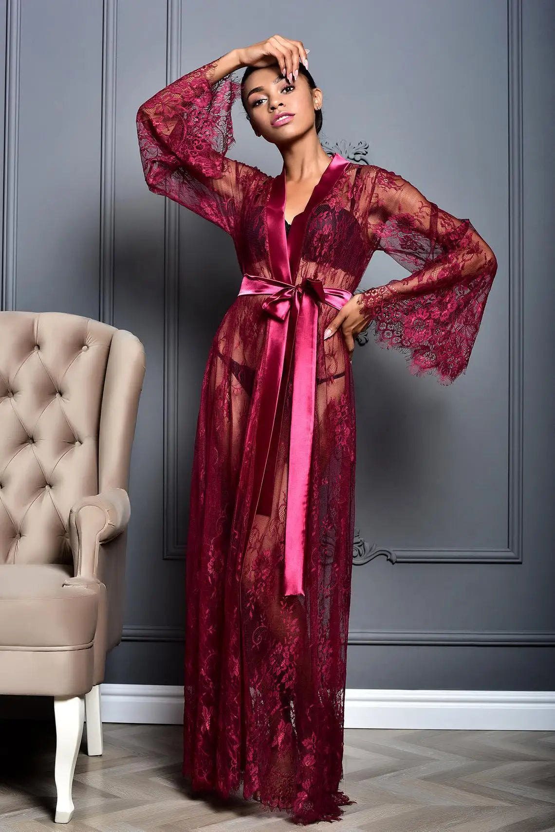 chemise de nuit transparente femme