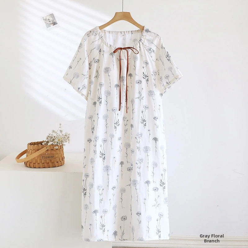 chemise de nuit femme gaze de coton