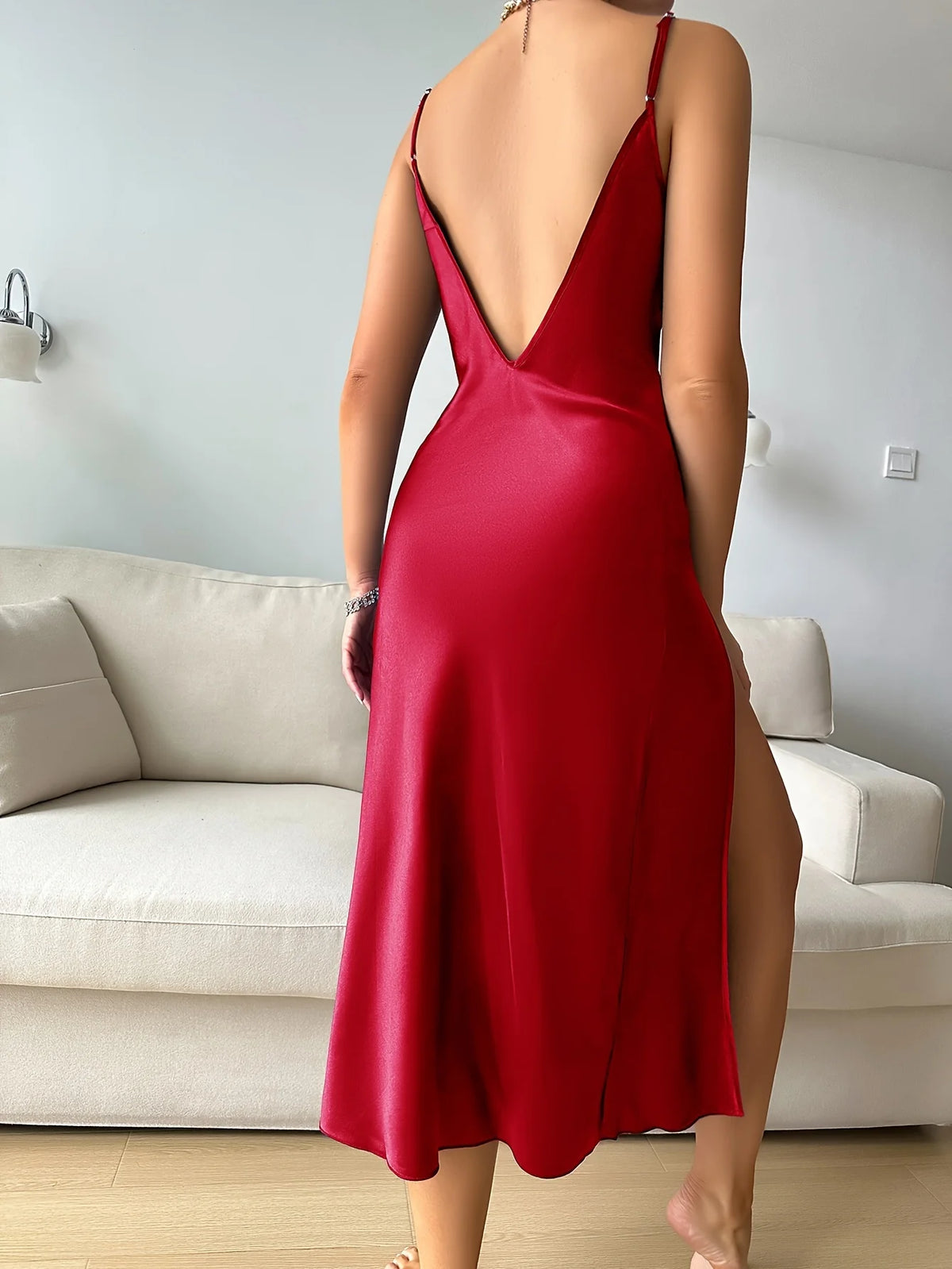 chemise de nuit mi longue femme