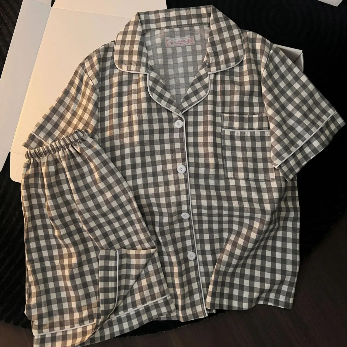 chemise de nuit femme a carreaux