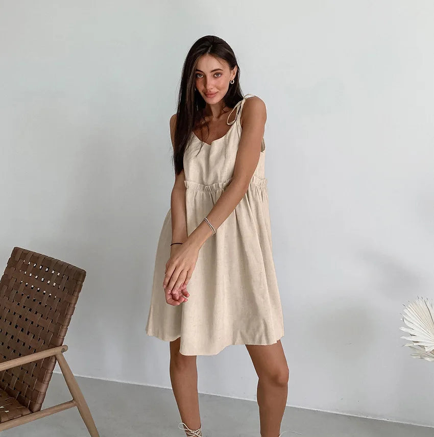 chemise de nuit en lin femme