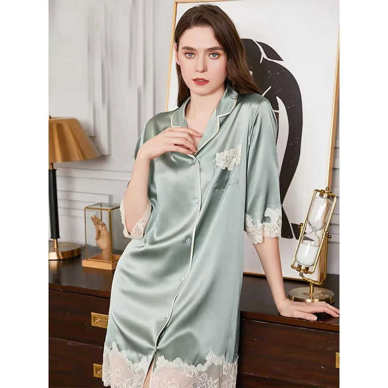chemise de nuit femme longue soie