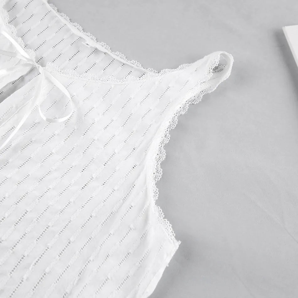 chemise de nuit femme coton sans manche