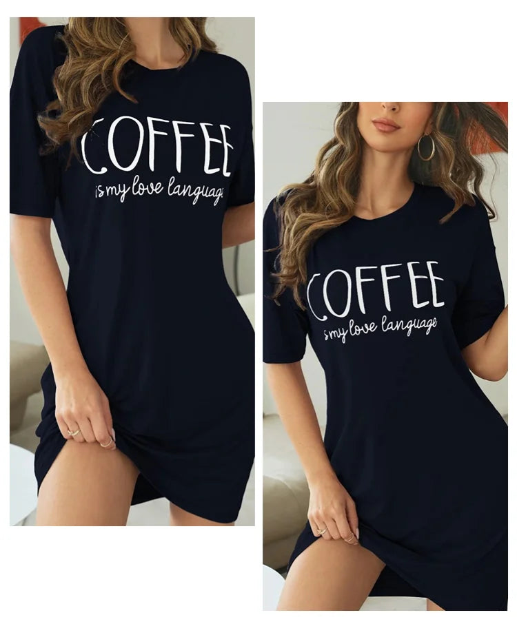 chemise de nuit femme manche courte