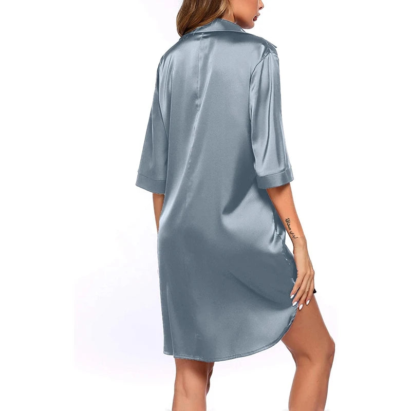 chemise de nuit boutonnée femme