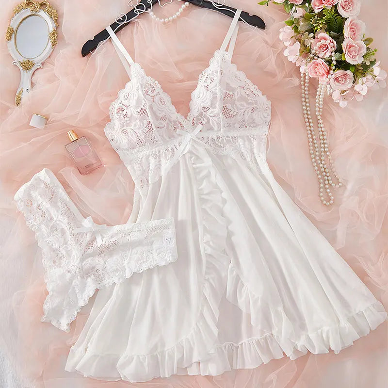 string dentelle sous vetement chemise de nuit femme