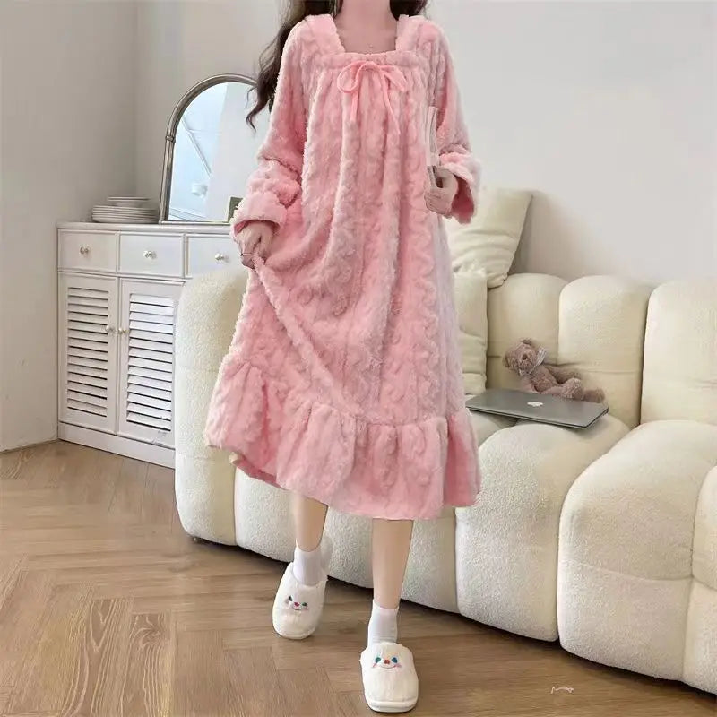 chemise de nuit polaire femme hiver