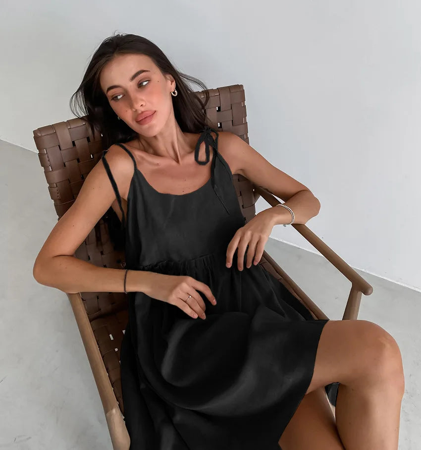 chemise de nuit en lin femme