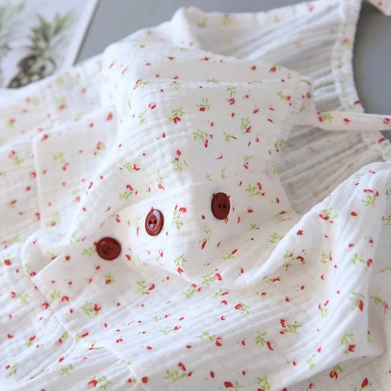 chemise de nuit gaze de coton femme