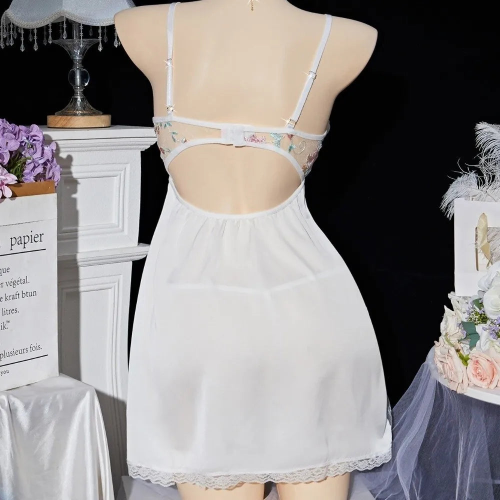 chemise de nuit sans manches femme