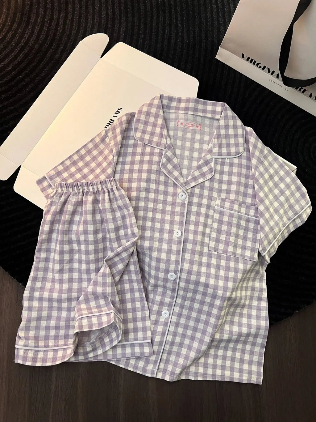 chemise de nuit femme a carreaux