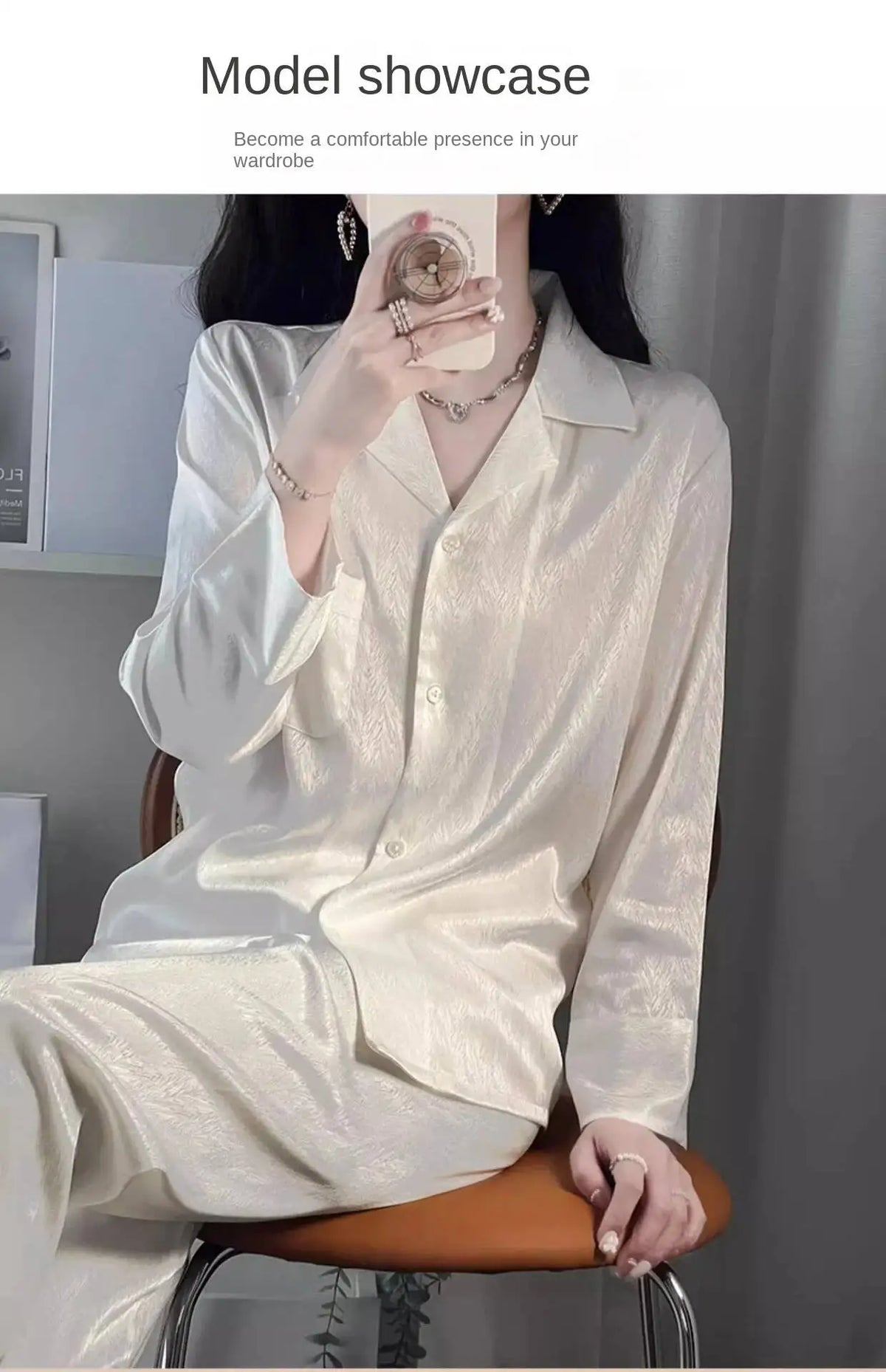 chemise de nuit longue soie femme