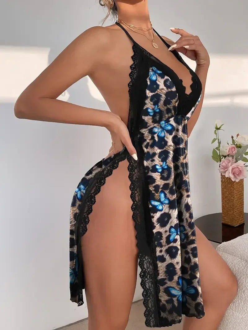 chemise de nuit femme ouverte dans le dos