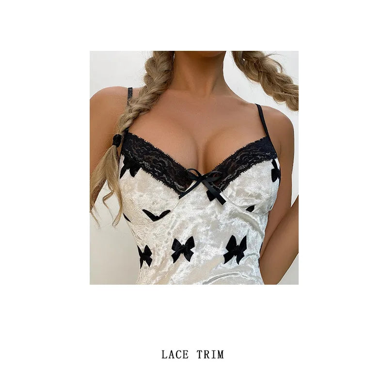 chemise de nuit velours femme