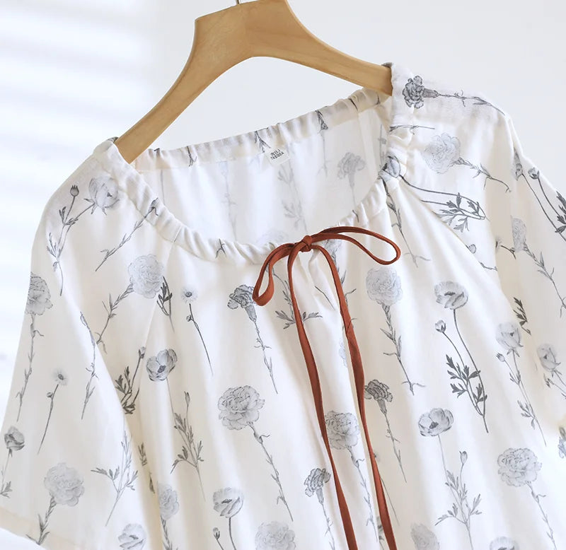 chemise de nuit femme gaze de coton